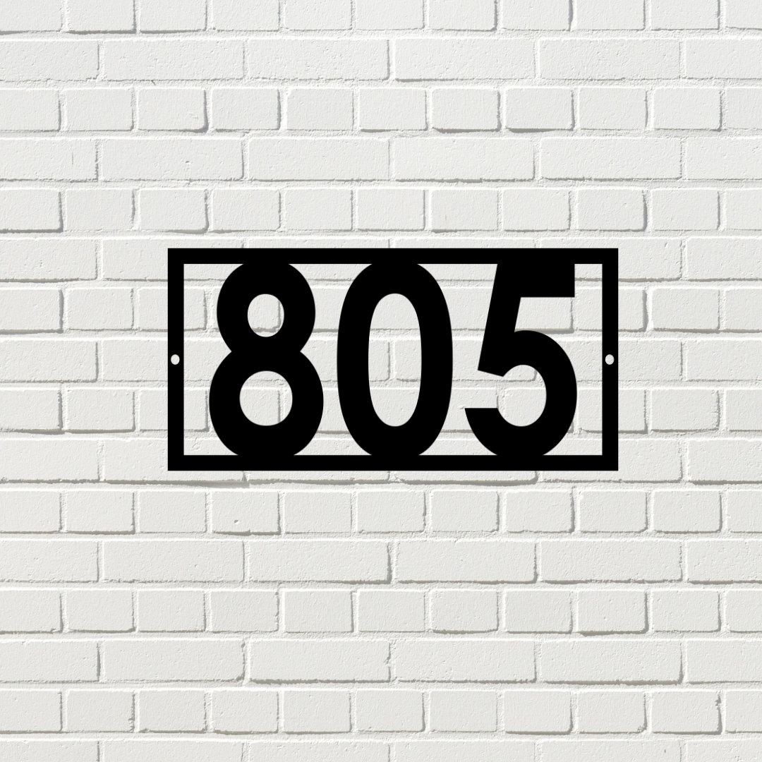 Modern Horizontal Address Sign