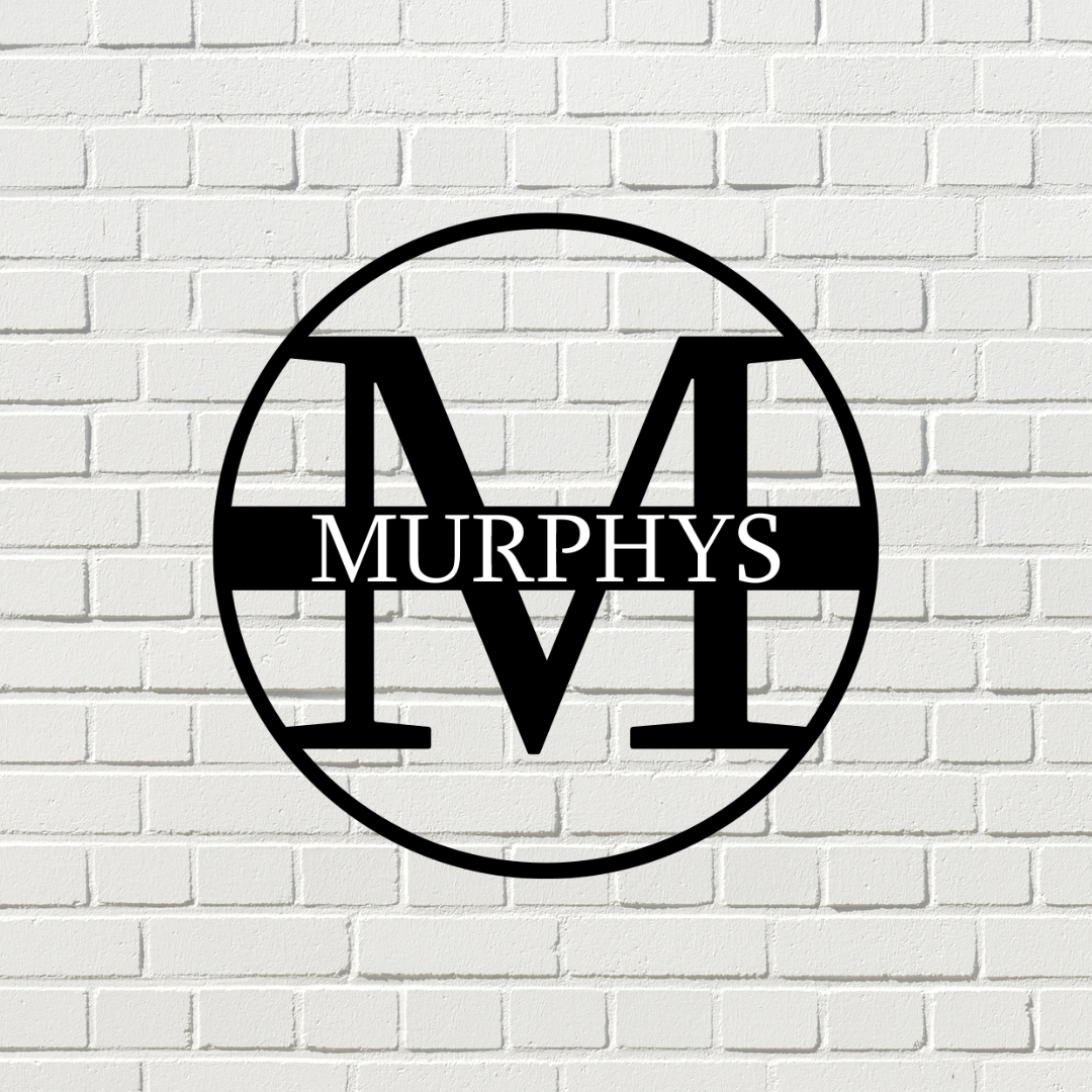 Round Family Letter Monogram Sign