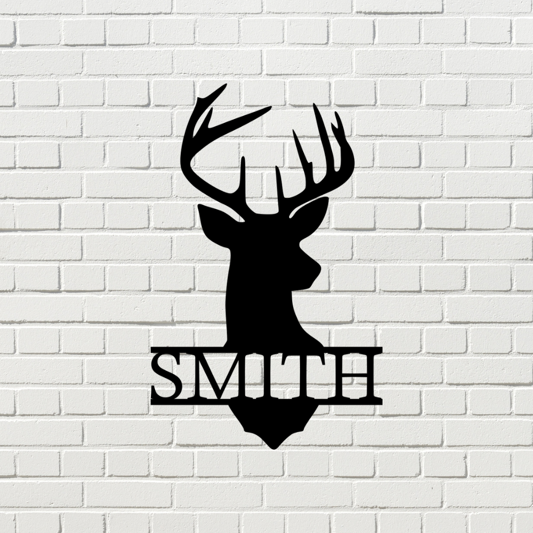 Deer Family Name Sign