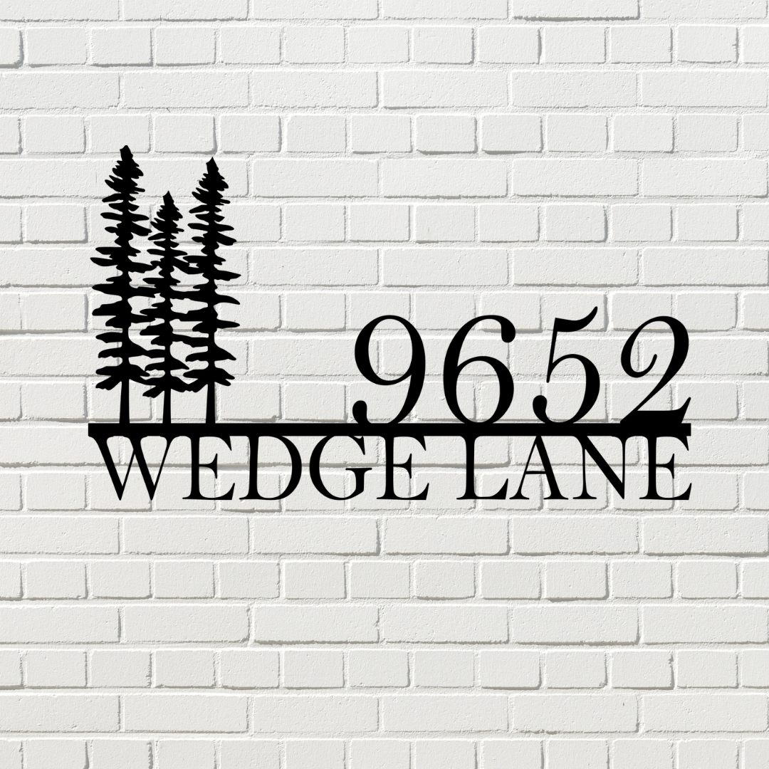 Horizontal Sitka Address Sign