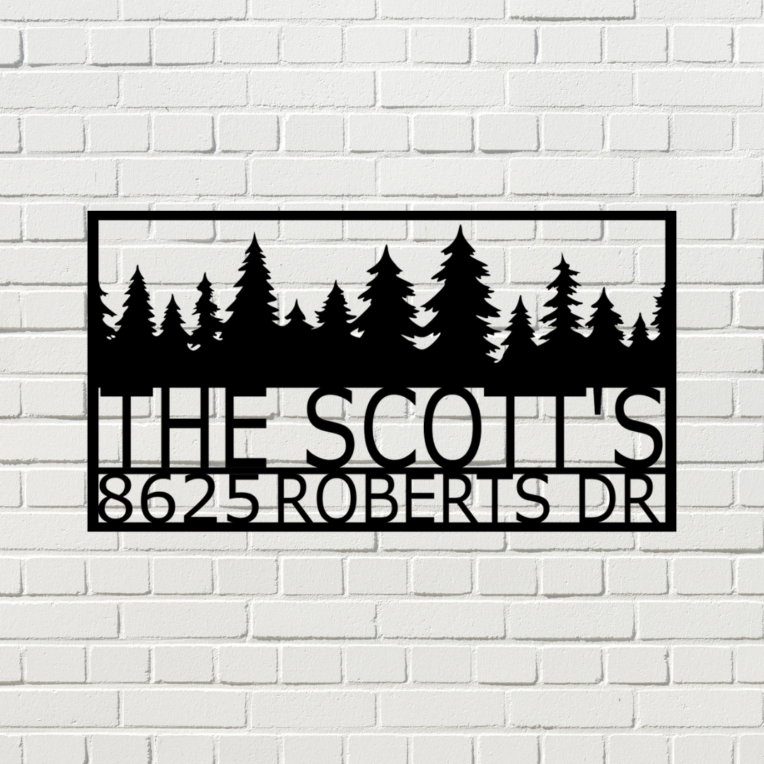 Personalized Name and Address Sign