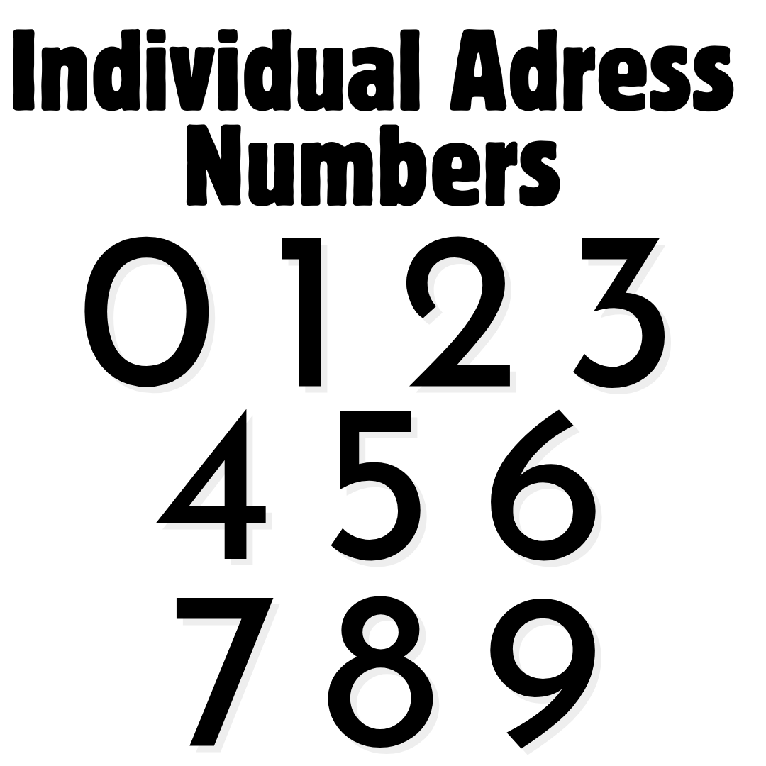 18 Address Numbers Individual Address Numbers | Metal Address Numbers – RMC METAL DECOR