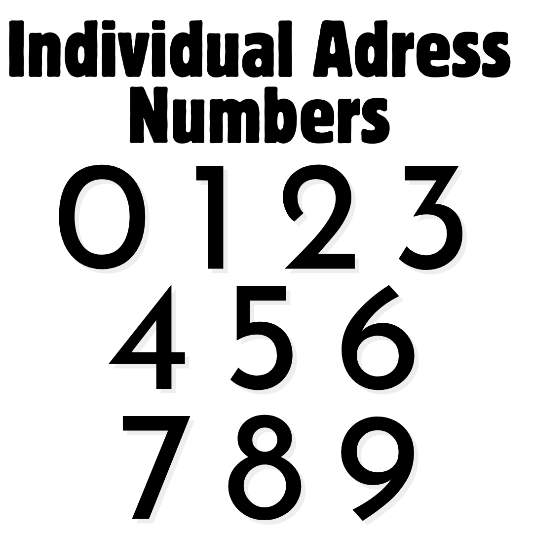 Individual Address Numbers | Metal Address Numbers