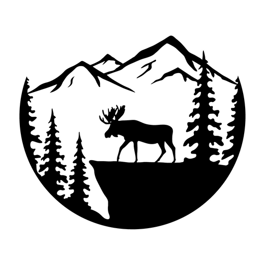 Moose Forest Bear Wall Art