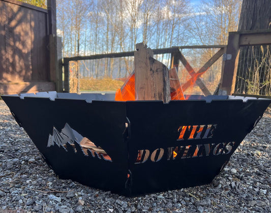 6 Sided Personalized Fire Pit