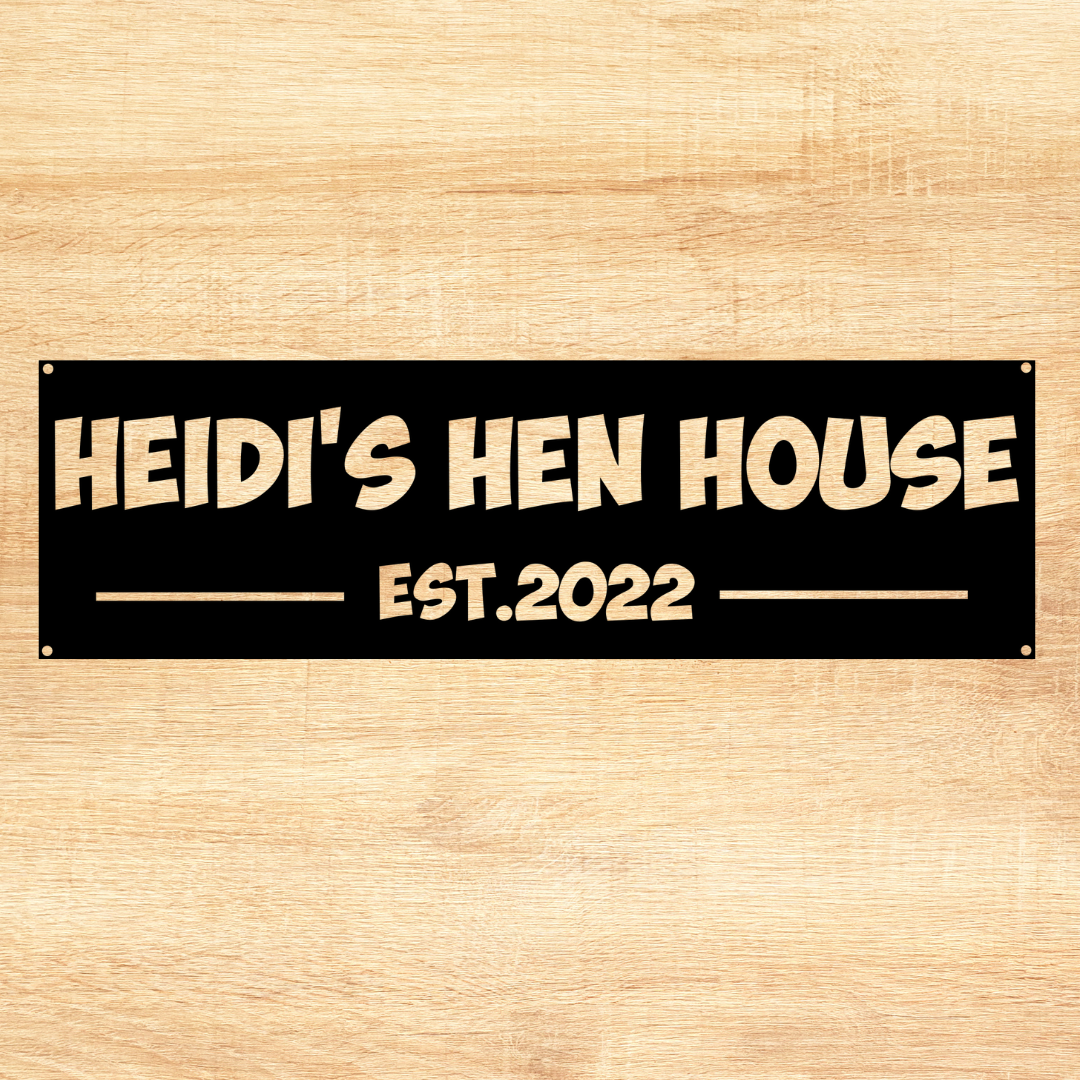 Personalized Hen House Sign