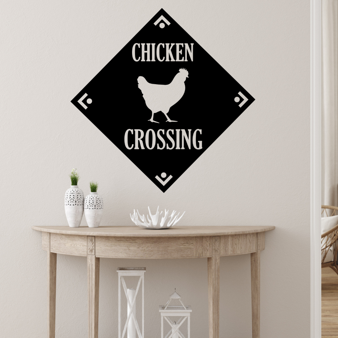 Chicken Crossing Sign