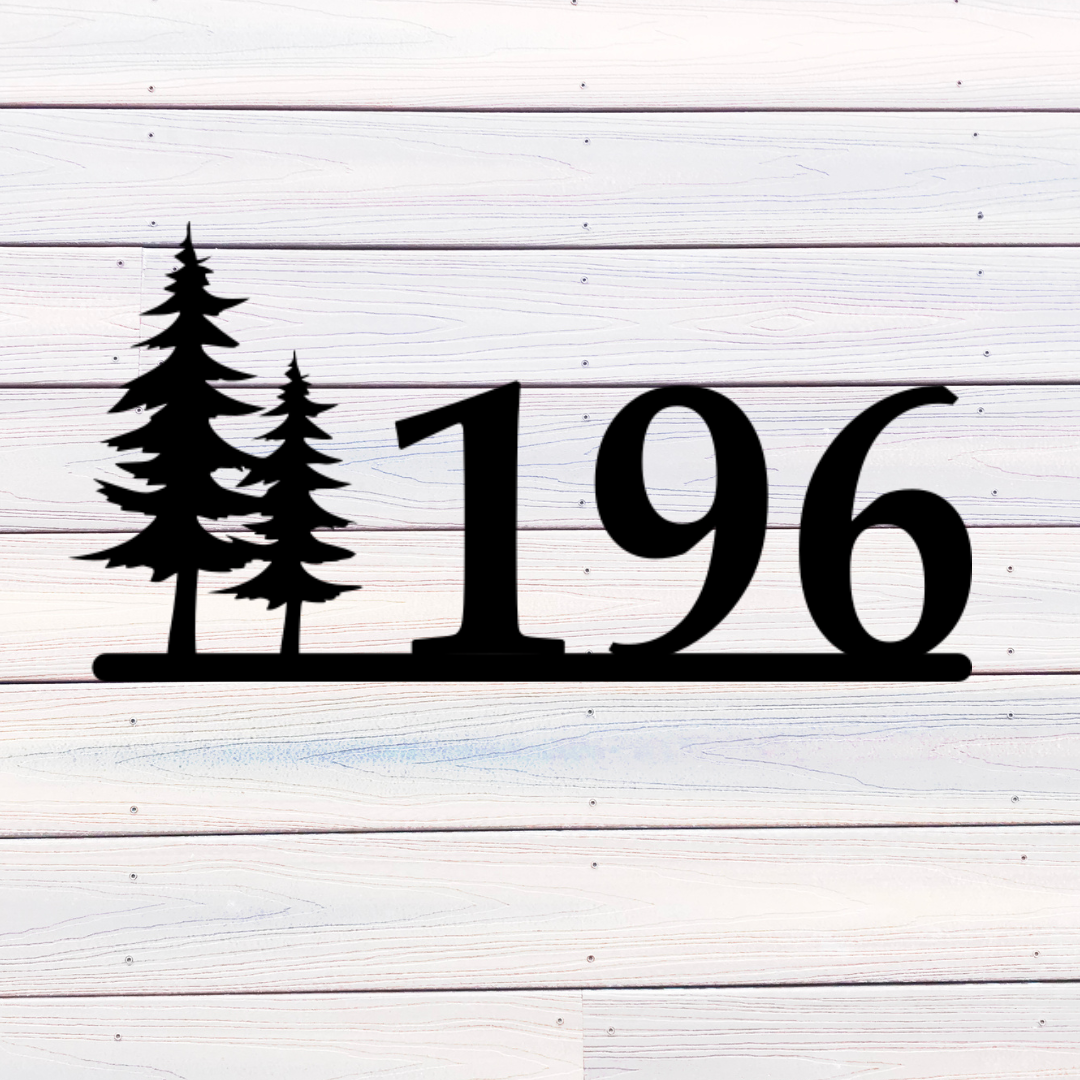 Rustic House Address Number Sign