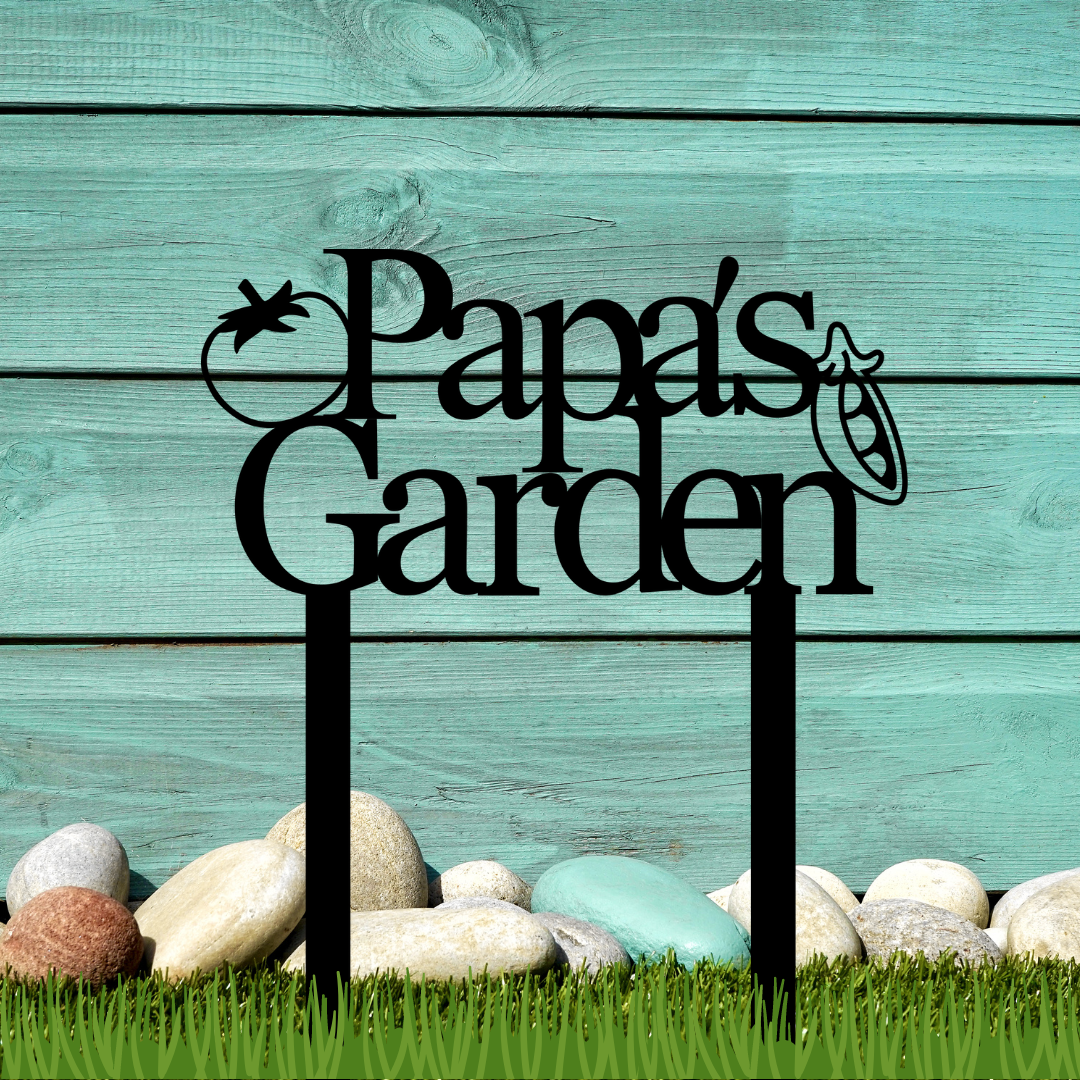 Papa's Garden Stake Sign