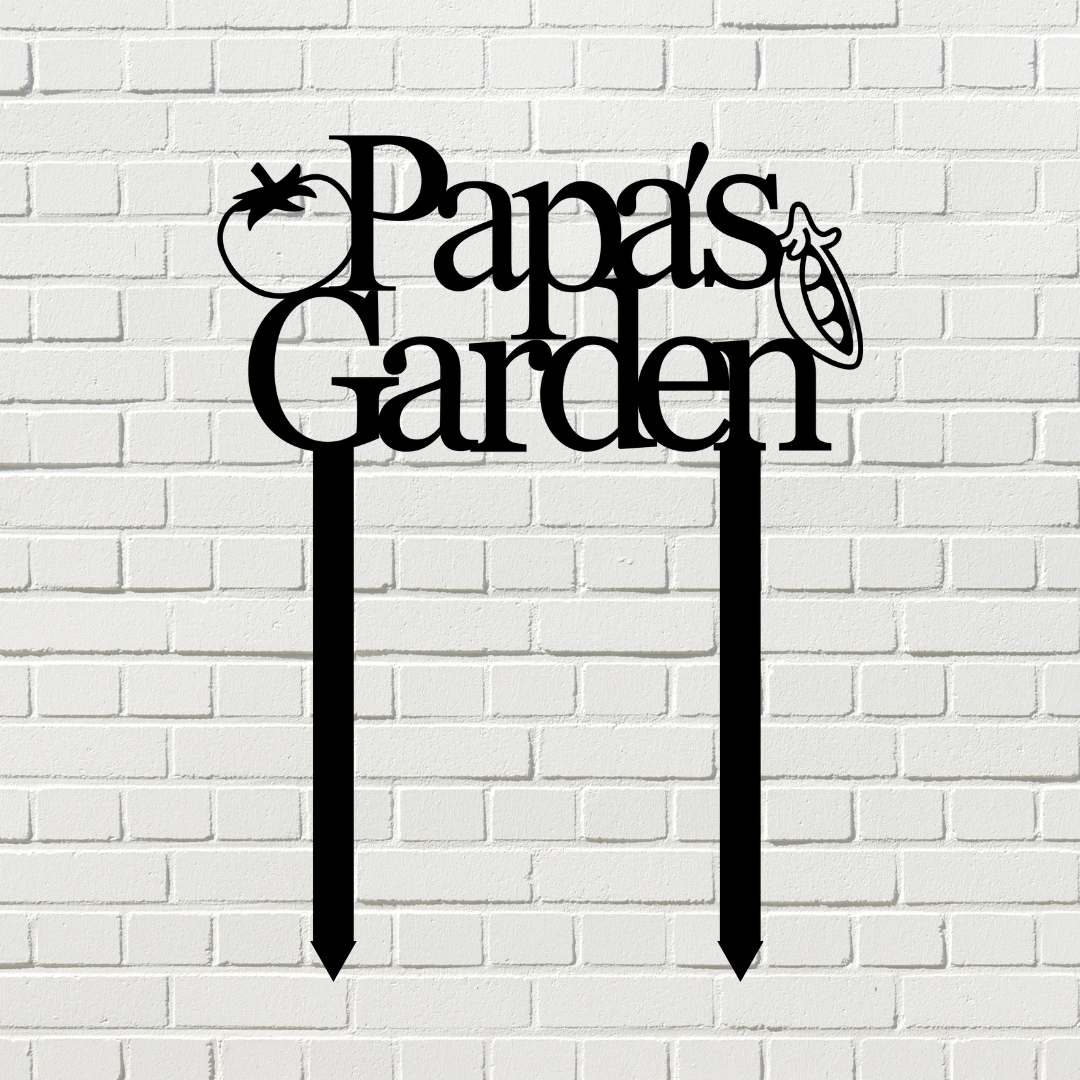 Papa's Garden Stake Sign